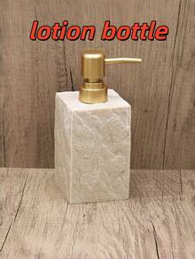 Bathroom Accessories, Resin Material, Including Lotion Bottle, Toothbrush Holder, Soap Dispenser, Vanity Tray, Mouthwash Cup, Tissue Box, - Multicolor - View 7