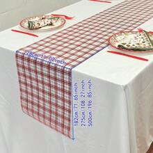 قطعة واحدة من مفرش طاولة بنمط مخطط ومربعات مقاس 28*182*275*500 سم، مناسب للاستخدام اليومي، عيد الميلاد، عيد الفصح وديكور المنزل، طاولة الطعام في ، طاولة القهوة، ديكور الخزانة، محسن أجواء حفلات العطلات والتجمعات - متعدد الألوان - مشاهدة 4