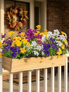 8pcs Outdoor Artificial Morning Glory, UV Resistant Silk Faux Plants, Realistic Colorful White Yellow Purple Red Purple Flowers, Suitable For Garden, Porch, Balcony, Patio, Window, Vase, Wedding, Living Room, Indoor And Outdoor Home Decor - Multicolor - View 9