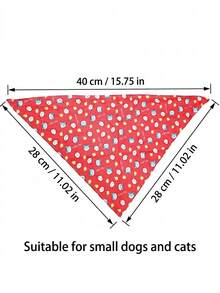 6 piezas Bandana triangular para mascotas con patrón floral aleatorio, bandana para perro, suministros para gatos, accesorios para perros, babero para babas, bufanda para cachorros, accesorios para fotos de perros felices, suministros para fiesta de revelación de género, adecuado para perros y gatos pequeños - Multicolor - Ver 3