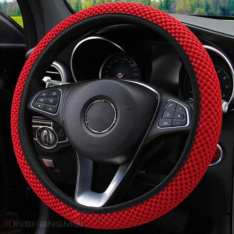 Non-Slip Car Steering Wheel Cover, Durable, Soft, Universal Fabric Cover, Car Interior Accessories - Hbbsmi-1 - View 11