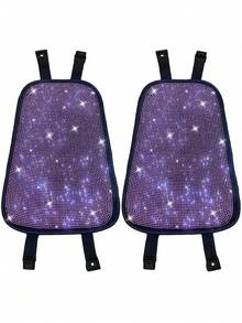 1-2pcs Shiny Rhinestone Car Headrest Covers, Luxury Full Rhinestone Design, Exclusive For Women, Suitable For Most Sedans, Pickups And SUVs, Sparkling Interior Accessory, Instantly Upgrade Car Interior Atmosphere - Style a - View 22