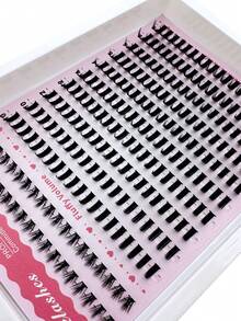 238 Stücke dicke Spitzen + untere Wimpern Cartoon-Stil künstliche Wimpern Cluster Anime-Stil spitze künstliche Wimpern Cluster 6-18mm lang Cluster künstliche Wimpern Verlängerung D-Curl Feeen Einzel Cluster künstliche Wimpern Set natürlicher Stil künstliche Wimpern - D - Übersicht 9