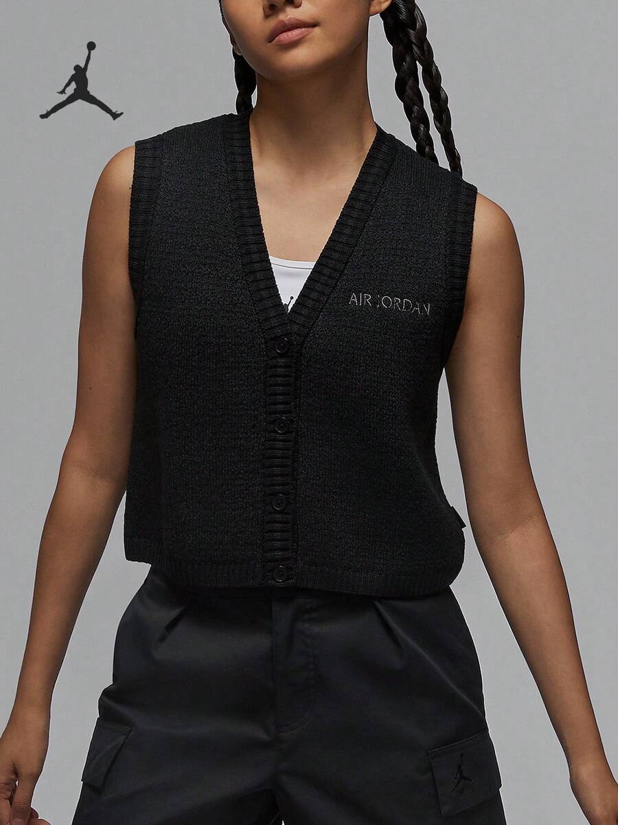 Nike Authentic JORDAN Women's Knitted Embroidered Breathable Sports Tank Top FV7114-045 - FV7114-045 - View 1