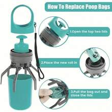 Pet Pooper Scooper With 4 Free Rolls Of Waste Bags, No-Touch Waste Picker With One-Handed Claw Design, Portable Dog Poop Scoop For Cats, Dogs & Small Pets Outdoor Use - Default - View 5