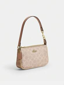 Coach Nolita 19 Shouder Bag for Women,Leather Wristlet Bag Casual Clutch Handbag Purse with Zipper Closure for Daily Shopping Use - Sand Tan - 查看 5