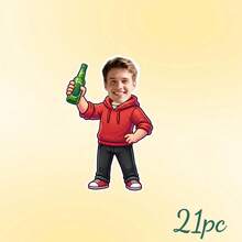 7/14/21pcs Custom Photo Beer Banner, Funny Personalized Face Pull Flag With Beer Glass & Bottle,Party Decoration For Boy's Birthday, Bachelor Party - Multicolor - View 13