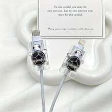 可愛卡通高品質海龜線材保護套，耐用耐磨，相容 Apple 充電器手柄，彩色設計，充電配件，可愛海龜裝飾，鮮豔保護殼，數位配件，趣味小工具，耐用材質，趣味數位保護套，數位愛好者必備 - 彩色 - 查看 7