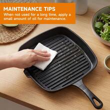LOVEWE 4Pcs Flat Cast Iron Steak Skillet Pack, Non-Stick Coating, Anti-Splashing Oil Spout Design, Oven Usable Cookware Set, Multipurpose Pan For Camping, Picnic And Holiday Meals - View 7