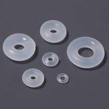 100個矽膠定位環 2-7mm 多尺寸白色透明矽膠扣 DIY 手作串珠項鍊手鍊固定配件 吊墜/耳環/髮飾連接件 手工材料 - 白色 - 查看 6