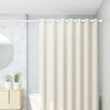 No Drill Telescopic Tension Curtain Rod – Adjustable Pole For Shower, Kitchen Cupboard, Bathroom Window - White, 160-300cm - View 7