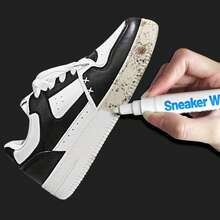 1pc White Shoe Edge Whitening Pen, Repair Pen, Marker Pen, White Shoe Edge Yellowing Removal Whitening Antioxidant Agent, White Shoe Surface Color Touch-Up Paint Pen, Shoe Toe Scuff And Scratch Repair Pen - Multicolor - View 4