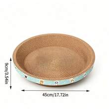 1pc Corrugated Cardboard Cat Scratcher Bed, Durable Material, Large Bowl Design, Suitable For Cats To Lie, Rest And Scratch, Applicable For Indoor Home, Bedroom, Living Room And Daily Play - Multiple Specifications - View 8
