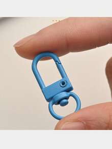 30Pcs 10*5mm Colorful Baked Enamel Eye Pins Threaded Screw Hooks DIY Jewelry Keyring Pendant Connector Craft Hardware Supplies - Colorful 3-point Small Door Knocker - View 5
