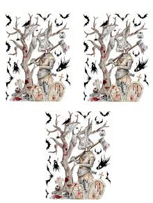 Halloween Window Clings Stickers Spooky Decor Removable Wall Art Decals For Home Party Supplies - Multicolor - View 14