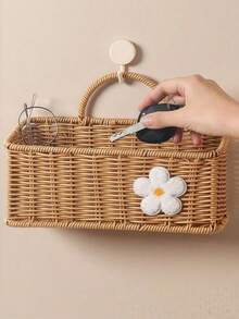 3pcs/1pc/Set Woven Storage Basket Home Essential Picnic & Wedding Decor Organizer, Wall-Mountable/Portable Storage Basket, Suitable For Kitchen & Living Room. Home Decor Organizer Home Essential Room Decor Jewelry Storage Box Closet Organizer Desk Accessories Classroom Decor Travel Essential Camping Picnic Basket Bedroom Room Decor Storage Organizer Kitchen Supplies Home Decor - Apricot - View 9