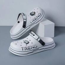 Men's Clogs Spring Summer Outdoor Slippers New Men's Closed Toe Sandals Beach Soft Sole Versatile Comfortable Garden Shoes Indoor Outdoor Wear - White - View 2