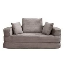 Flieks Multifunctional Freestanding Folding Sofa Bed (Boneless Couch) – Oval Bed With Cushions, Modular Sofa, Corduroy Fabric Cover (173 X 176 Cm), Suitable For Apartments, Living Rooms, Bedrooms - 灰色 - 查看 11