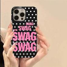 波點 SWAG 手機殼 適用於 iPhone 17, 17pro, 17promax, 16Pro, 16ProMax, 14, 15, 16, 13, 14, 15, 12, 11 Promax, Plus, 亮面飾面, 耐用, 防刮, 時尚美觀, 完美禮物 - 彩色 - 查看 2