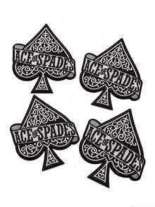 1pc/2pcs/3pcs/4pcs Patch Fancy Ace Of Spades Embroidered Iron - Multicolor - View 11