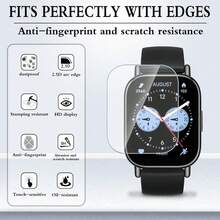 Watch Screen Protector Compatible For Xiaomi Watch 5 Lite / Watch 5 Active, Tempered Glass Film Anti Scratch High Definition Full Coverage And Soft TPU Protective Case(Pack Of 3+1) - Black - View 5