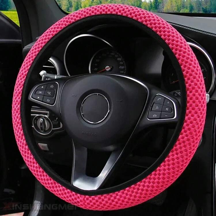 Non-Slip Car Steering Wheel Cover, Durable, Soft, Universal Fabric Cover, Car Interior Accessories - Hbbsmi-1 - View 5