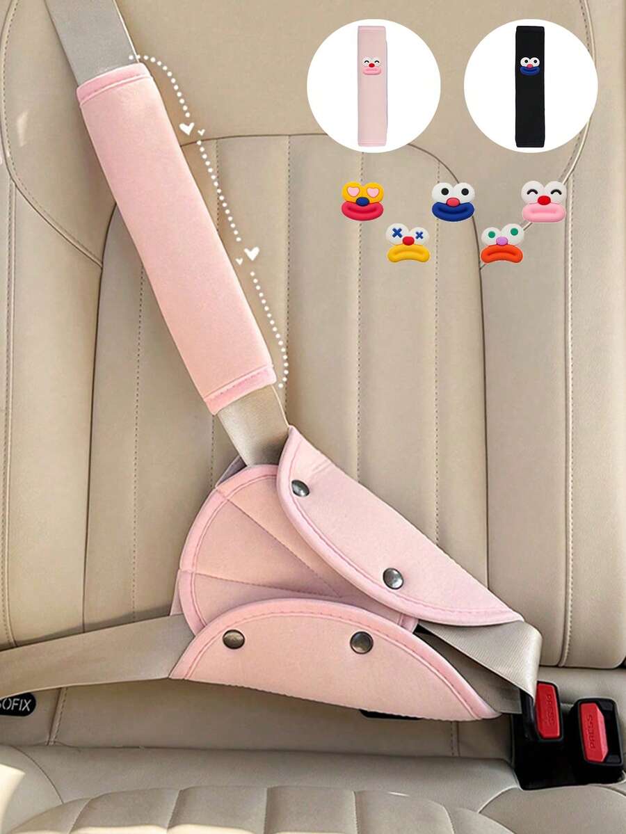 1 Set Pelindung Bahu Sabuk Pengaman Mobil, Pelindung Bahu Sabuk Pengaman Mobil Anti-Jepit, Penutup Pelindung, Pelindung Bahu Sabuk Pengaman, Aksesori Interior Mobil Universal untuk Semua Musim
