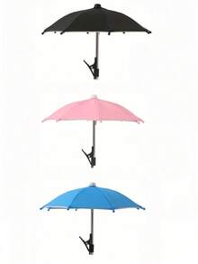 1/2pcs Mini Portable Sunshade Umbrella With Universal Clip Holder, Outdoor Sun Protection For Phones, Kindle, Navigation Devices, Anti-Glare Phone Screen Cover, Rain & Sun Proof, Essential For Travel - Multicolor - View 38