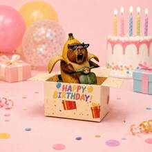 3/1pc Fun Happy Birthday Pop-Up Card Gift Box - Decorative Box With Funny, Humorous Capybara Card, Hilarious Birthday Gift Box, Perfect Birthday Gift For Family And Friends - View 6