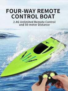 2.4G Electric Remote Control Boat Toy Wireless Remote Controller High-Speed Boat Model Electric Remote Control Boat Can Be Put Into Water High-Speed Simulation Electric Boat Water Small Boat Model Simulation Dual-Propeller Remote Control Boat (Speedboat Needs To Be Started In Water And Controlled With Remote Controller) - Multicolor - View 14