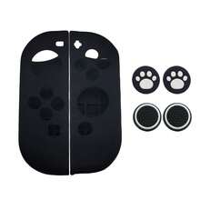2 piezas Funda protectora + 4 piezas Juego de tapas para joystick, compatible con controles Joy-Con de Switch y Switch OLED, anti-caída, anti-explosión, anti-deslizante, anti-arañazos, anti-sudor, diseño ergonómico que mejora la sensación de control de juego - 2 fundas protectoras + 4 tapas para joysticks - Ver 13