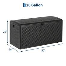Studyset Multi-Purpose Resin Deck Box, Lockable Water Resistant Storage Box, Ideal For Indoor, Backyard, Patio And Poolside Organizing - B - View 4