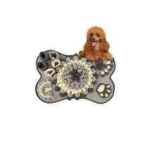 Interactive Dog Snuffle Mat – Durable Polyester Foraging Blanket With Built-In Scented Food And Hidden Treats – Educational Toy For Scent Training And Slow Feeding – Suitable For All Dog Breeds, Back To School Season - Grey - View 2
