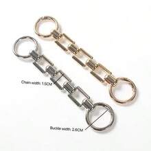 1 pieza Cadena de extensión de bolso de mano cuadrada gruesa, accesorio de reemplazo de correa de bolso estilo cadena gruesa con broche de gancho y anillo de resorte, accesorio decorativo universal de correa de bolso cruzado para bolso de hombro DIY - Multicolor - Ver 6