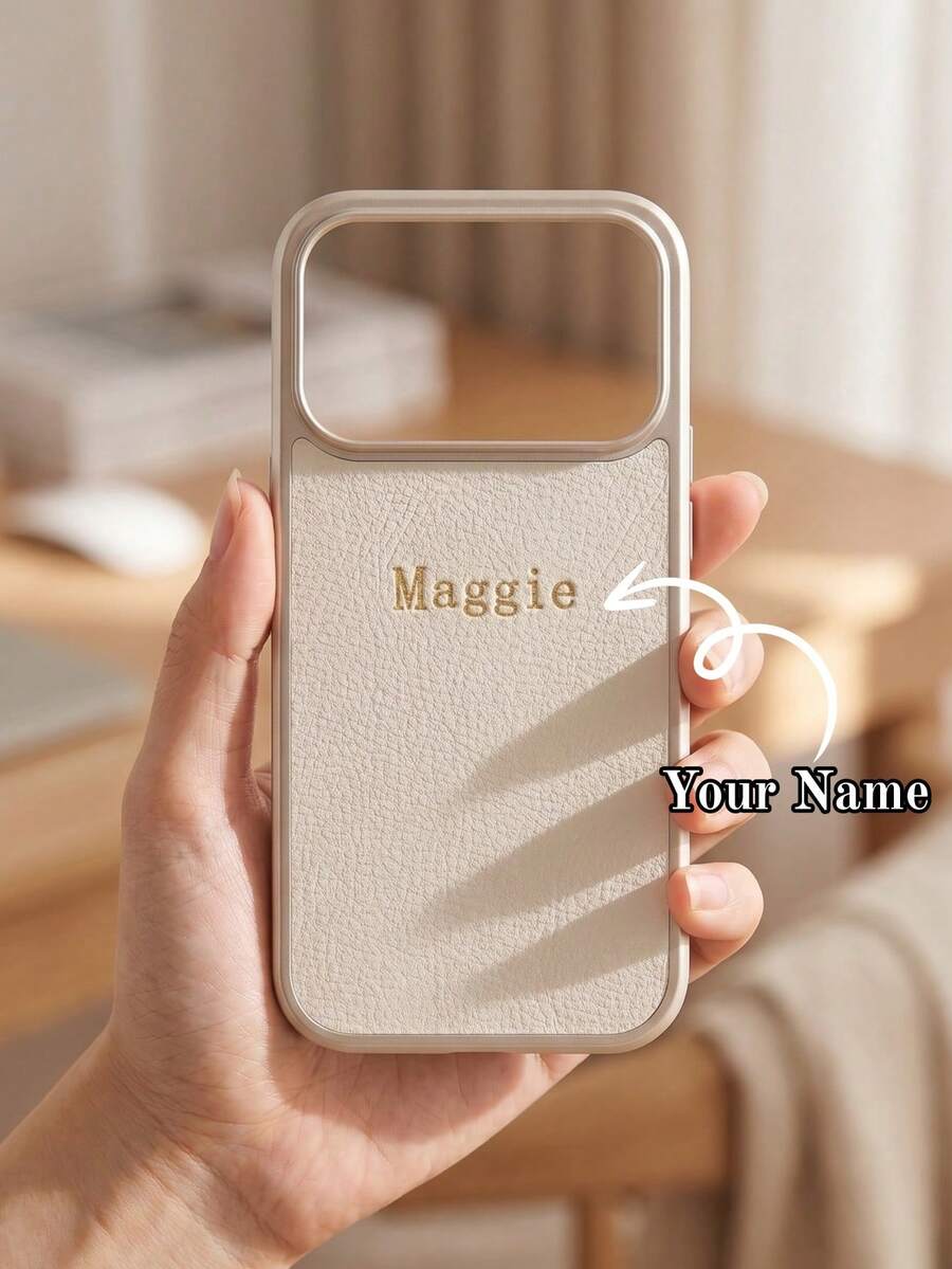 客製化手機殼，適用於 iPhone 17 16 15 14 13 12 11 Pro Max 17 Air 16 15 14 Plus，適用於 S25 S24 S23 S22 S21 Ultra Plus S23 S21 S20 FE A55 A54 A53 A52 A51 A35 A34 A33 A32 A23 A21S A15 A14 A13 A12 A03 5G 4G，INS 韓系奢華 PU 皮革保護殼，個性化首字母姓名 3D DIY 金色刻字手機殼，節日禮物送給愛人、朋友、家人或自己