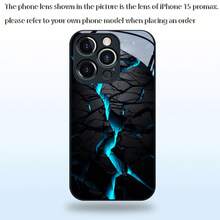 [24h Shipping From DE/FR/ES] [24-Hour Local Shipping] Blue Flash Marble Pattern Tempered Glass Phone Case, Matte Shockproof Protective Cover, Perfect Birthday/Christmas Gift For IPhone 17/16/15/14/13/12/11 Plus Pro Max/17Air/16e, Galaxy S21-S26 Ultra/Edge/Fe/Plus, Cell Phones, Scratch-Resistant Slim Black Case For Men & Women - 1 PCS - View 6
