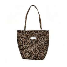 Leopard Print Canvas Tote Bag, Large Capacity Reversible Handbag, New Style Commuter Shoulder Bag, Casual Versatile (Pendant Not Included) - Multicolor - View 6