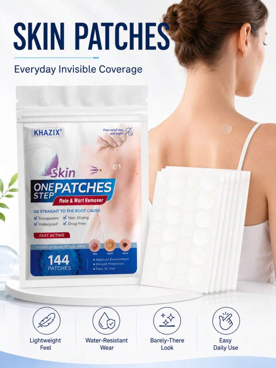 144 PIEZAS Parches de Acné de Hidrocoloide, Impermeables y a Prueba de Sudor, Uso de Día y Noche, Invisibles y Sin Acumulación, Suaves y No Irritantes, Refrescantes y Amigables con la Piel - Ver 1