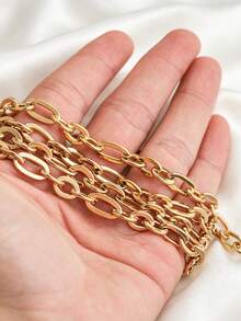 1M Stainless Steel Figaro Chain Waterproof Fade Resistant DIY Bracelet Necklace Jewelry Findings - NK Chain - View 5