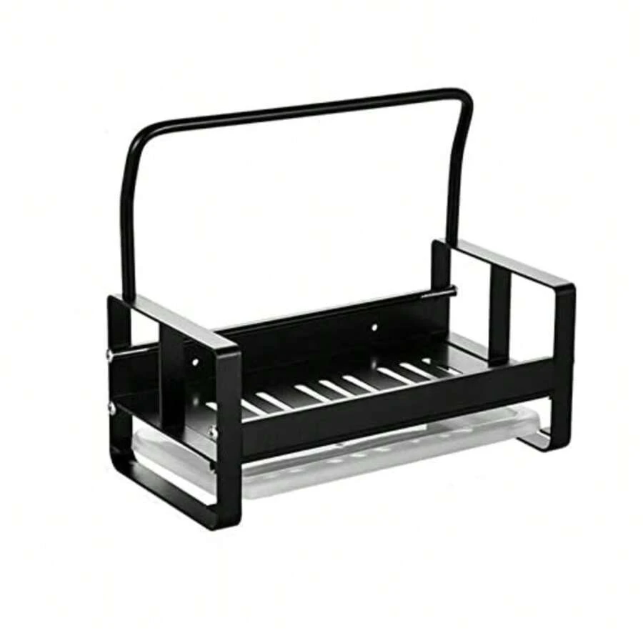 Kitchen Sponge Holder With Drain Pan With Caddy Brush Kitchen Countertop Organizer - As Pic - View 1