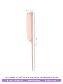 1/3/5/10 Pcs Rat Tail Comb Parting Comb,Rat Tail Combs For Women Fine Tooth Comb Parting Tip Carbon Fiber Root Teasing Anti Static Heat Resistant Adding Volume Evening Hair Styling Fine Tooth Parting Tip Carbon Fiber ,Hair Combs For Styling,Hair Care - Watermelon Pink - View 6