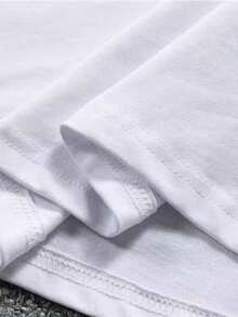 1 Pack Women's T-Shirts, Comfortable T-Shirts, Casual Women's Clothing, Versatile, Suitable For Streetwear, Daily Outings, Camping, Concerts, Rock, And Rap Events, Short Sleeve T-Shirts, Fashion - 白色 - 查看 4