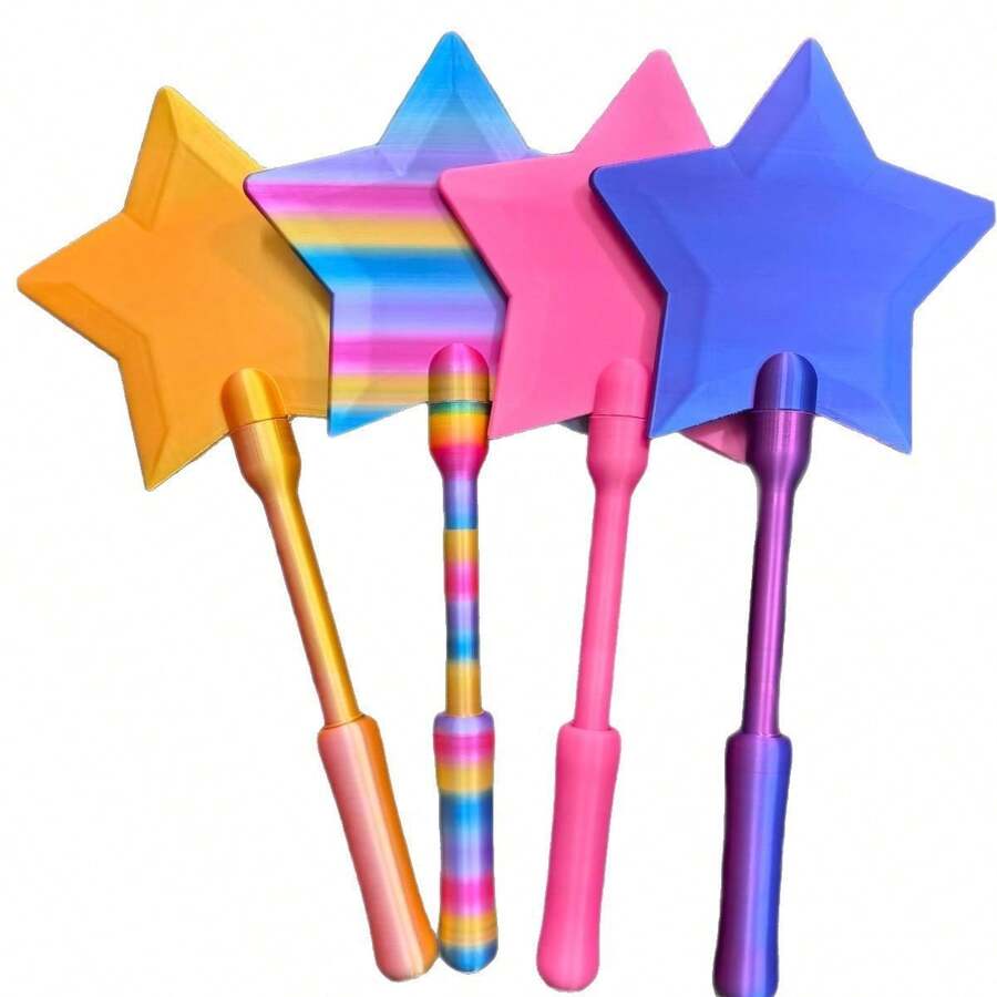 DIY Five-Point Star Magic Wand Card Reader, Multi-Color Glittery Contactless Payment Card Holder, Creative Daily Accessory - Multicolor - View 1