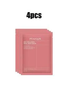 4/1 Collagen Deep Moisturizing Facial Mask, Overnight Moisturizing Hydrogel Facial Mask, Anti-Wrinkle & Lifting, Deep Hydration, Overnight Facial Mask, Pore Tightening, Improve Elasticity - Pink - View 8