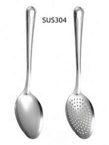 1 pieza Cuchara de servir para buffet de hotel/restaurante, cazo, cuchara para sopa de acero inoxidable - Multicolor - Ver 14
