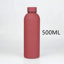 1個多色 500/750ml/17/25oz 保溫水壺，小口設計，時尚造型；高級戶外霧面運動水壺，大容量，適合徒步和攀岩；派對和禮物的理想選擇；返校必備 - 彩色 - 查看 30