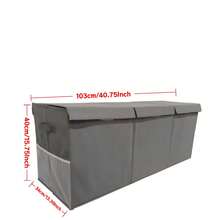 3-Grid Extra-Large Children's Toy Box, Storage Box, Foldable And Sturdy Storage And Organizing Box With Mesh Pockets, Size 40 Inches *14 Inches *16 Inches, Storage Basket, Grey/Pink/Purple, Holiday Gift, Suitable For 16 Scenarios - 查看 8