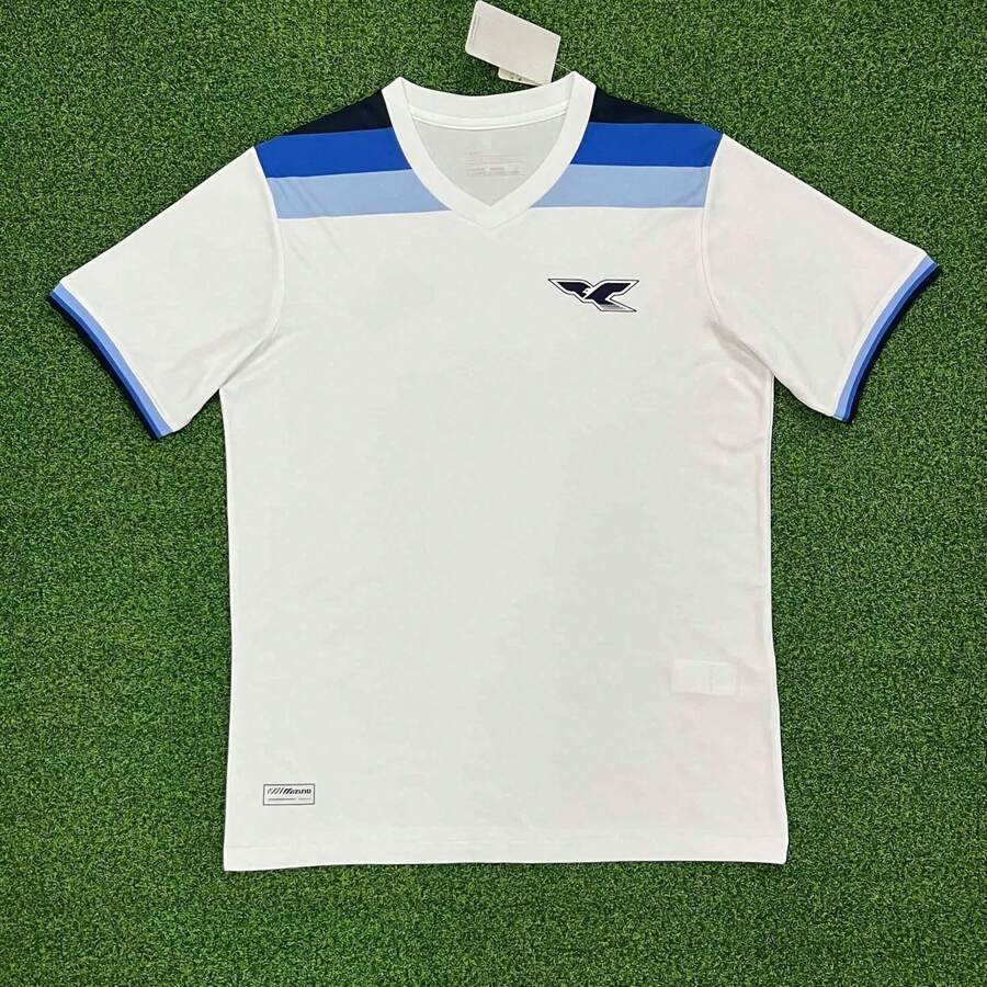 Camiseta del Lazio Temporada 25/26 Blanca con Bloques de Color Azul y Cuello en V, Jersey de México - Burdeos - Ver 1