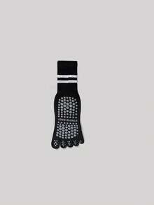 1/3/5 Pairs Five Toe Yoga Socks, Non-Slip Professional Women Pilates Socks, New Non-Slip Socks, Suitable For All Seasons, Mid-Calf - Multicolor - View 12