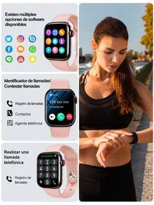 ONEEKA Diseñado para actividades al aire libre, este versátil reloj inteligente es perfecto para el uso diario. Con su motor integrado y la tecnología de movimiento inteligente FitPro, es ideal para los amantes del fitness y un regalo perfecto para Navidad o cumpleaños. - Rosa - Ver 4